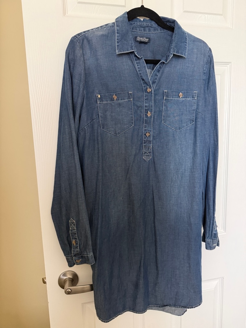 Lucky Brand Denim Blue Long Sleeve Dress